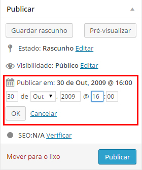 Como agendar posts no WordPress  Como agendar um post em WordPress post agendar