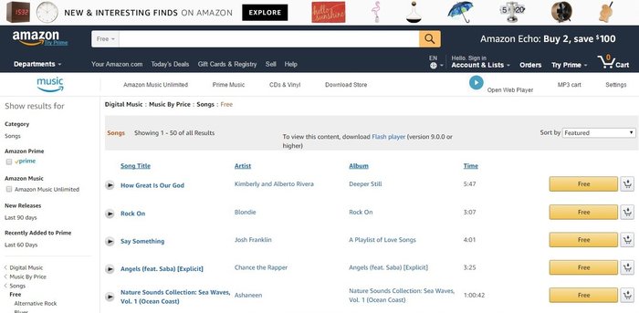 Amazon  Os Melhores Sites para Baixar Músicas Grátis Amazon