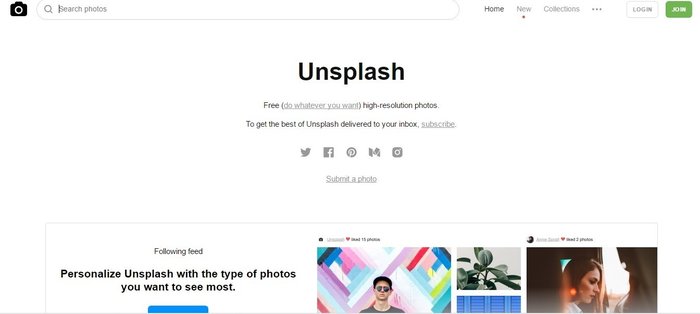 Unsplash  Os 10 Melhores Bancos de Imagens Gratuitos Unsplash
